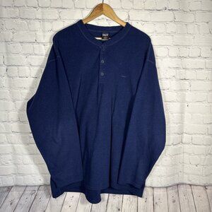 Vintage Patagonia Capilene Henley Fleece Base Layer Blue Mens Size XXL 90s